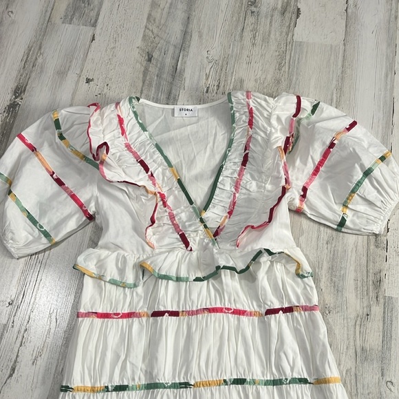 Storia Rainbow Striped Dress Size Small - Picture 5 of 11